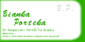 bianka porteka business card